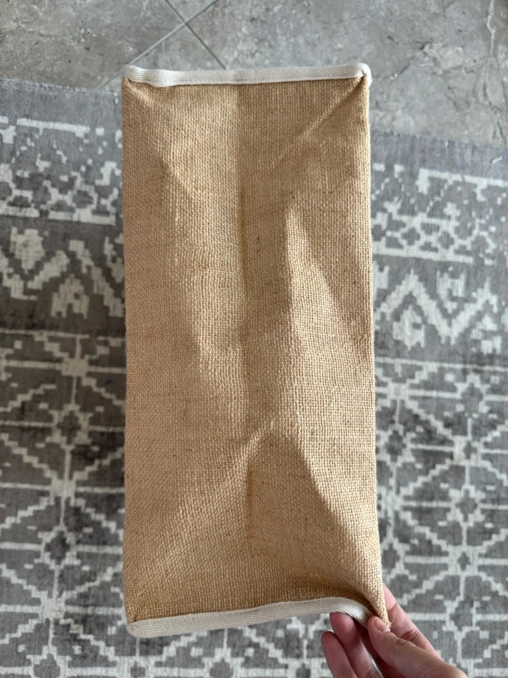 White Claw Canvas Jute Tote Bag Natural/Tan